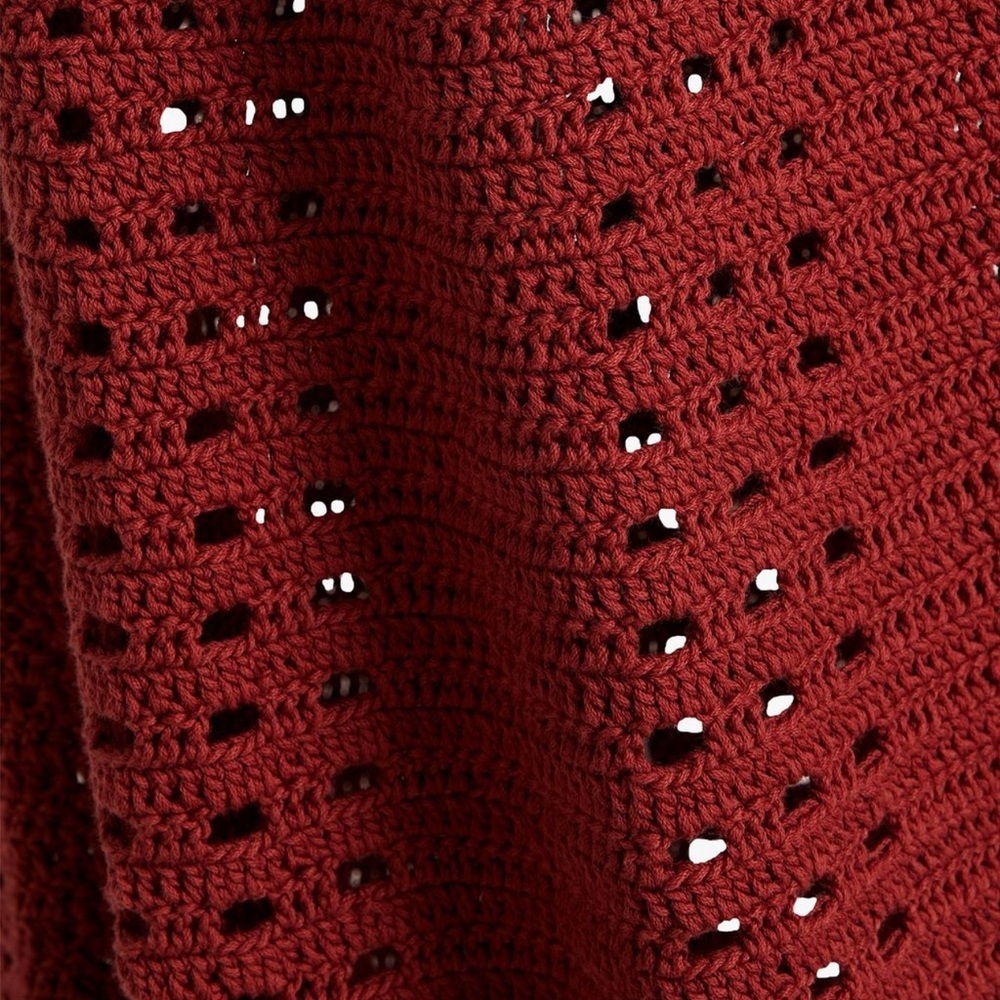 Cult Gaia | Mercades Crochet Midi Dress In Brick Size: M | New with Tags - Picture 4 of 4